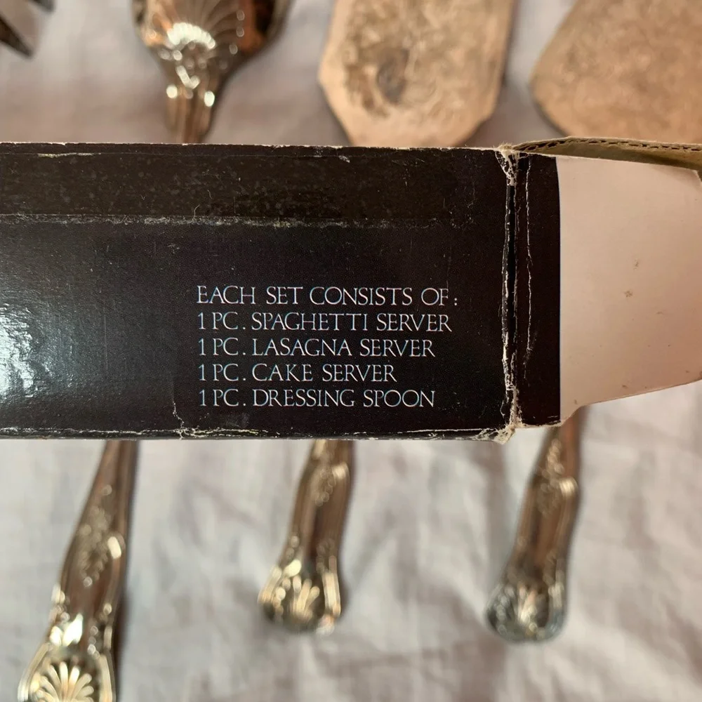 vintage 1987 Godinger silver plated 4 pieces-hostess serving set Paul Revere